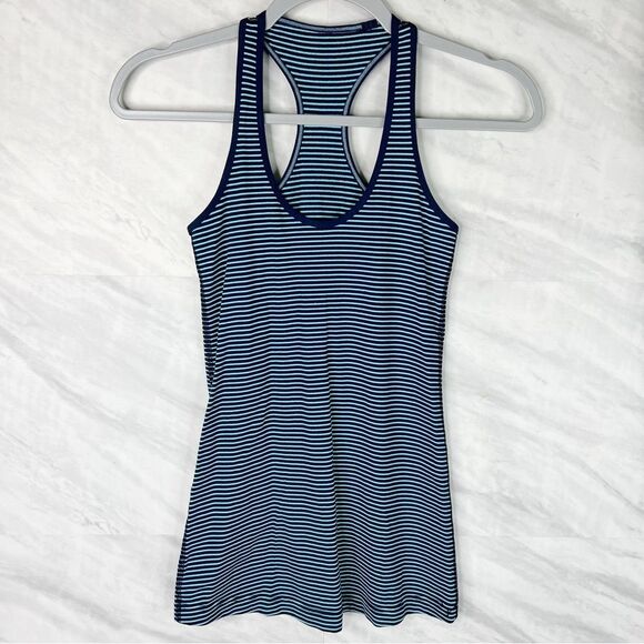Lululemon Blue Stripe Tank 6 - Picture 1 of 3